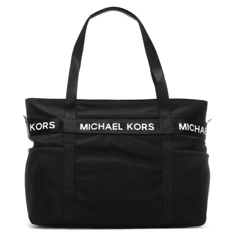 male black michael kors|michael kors black nylon tote.